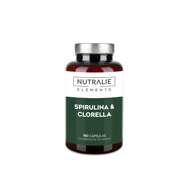 Nutralie Espirulina & Chlorella 1800 mg aumenta Energía y Fuerza 180 cápsulas