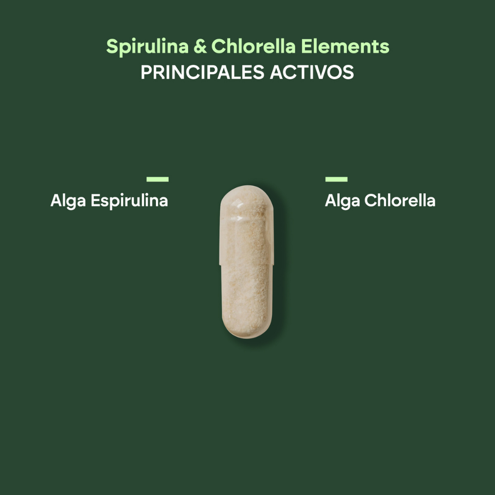 Nutralie Espirulina & Chlorella 1800 mg aumenta Energía y Fuerza 180 cápsulas