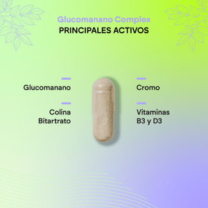 Nutralie Glucomanano con Colina + Vit B3 + D3 para Pérdida Peso 120 cápsulas