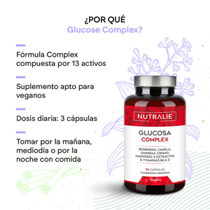 Nutralie Glucosa Complex Berberina + Cromo + Canela Niveles Glucosa 90 cápsulas