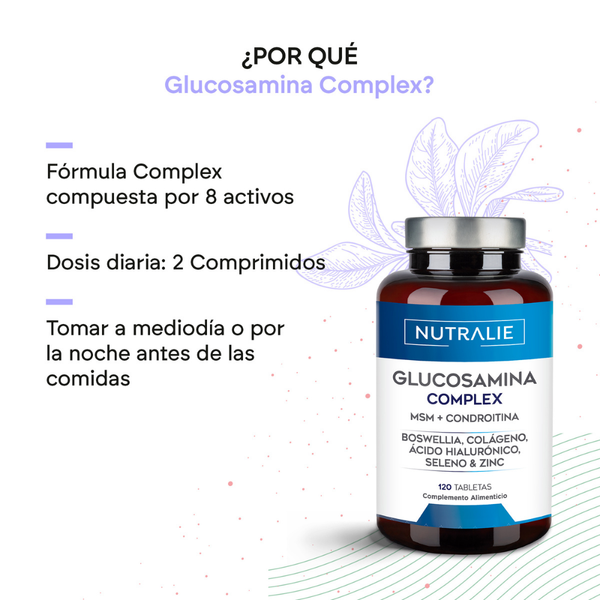 Nutralie Glucosamina Complex con Condroitina para Articulaciones 120 cápsulas