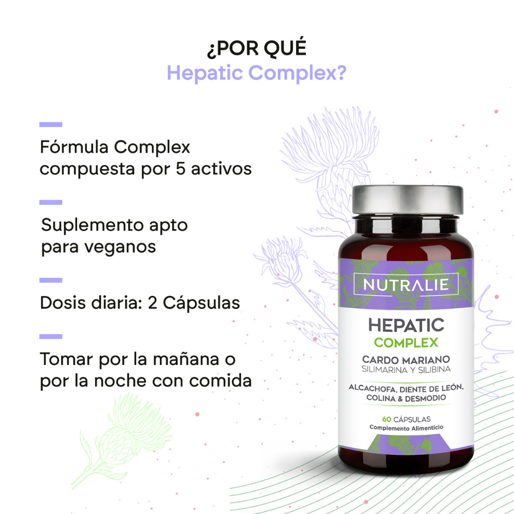Nutralie Hepatic Complex Cardo Mariano + Alcachofa + Diente León 60 cápsulas
