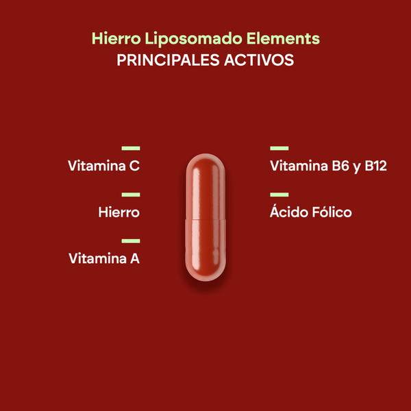 Nutralie Hierro Liposomado 30 mg + B6 + B12 Cansancio y Fatiga 60 cápsulas