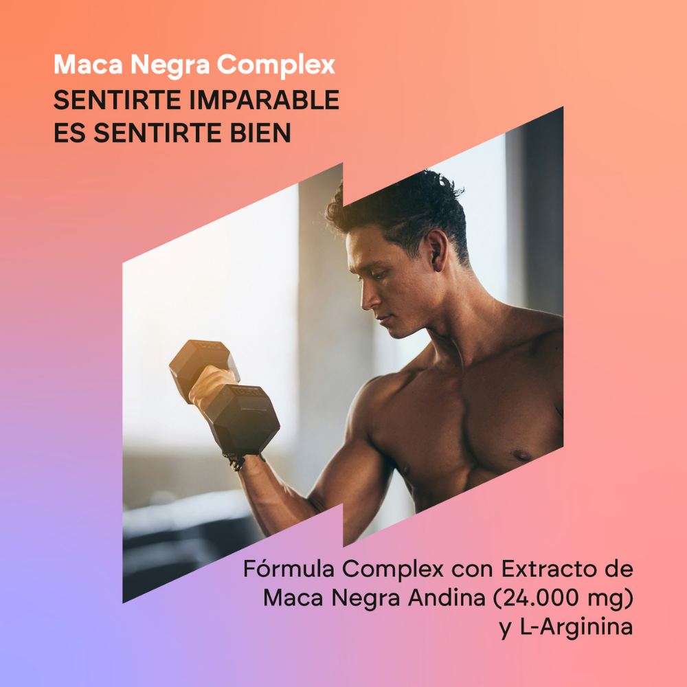 Nutralie Maca Negra Complex 24.000 mg con B6 y B12 Máxima Energía 120 cápsulas
