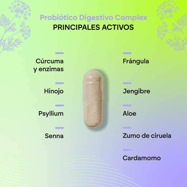 Nutralie Probiótico Digestivo Complex Cúrcuma + Enzimas Digestivas 60 cápsulas