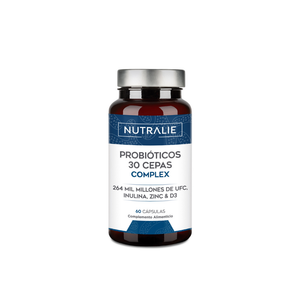 Nutralie Probioticos 30 Cepas 132 billones UFC Biprotics Defensas 60 cápsulas