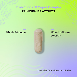 Nutralie Probioticos 30 Cepas 132 billones UFC Biprotics Defensas 60 cápsulas