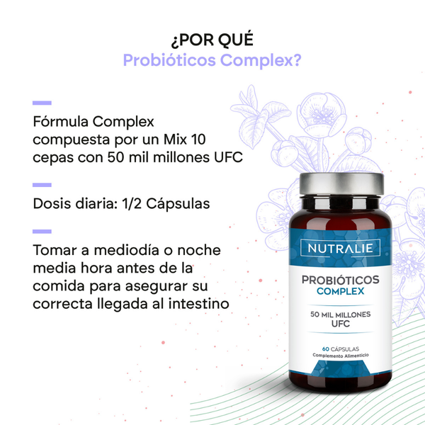 Nutralie Intestinal Probiotics 10 Estirpes Biprotics 60 Cápsulas