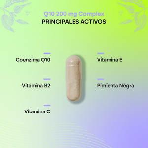 Nutralie Q10 Complex 250 mg con Vitamina C E y B2 Antioxidante 120 cápsulas