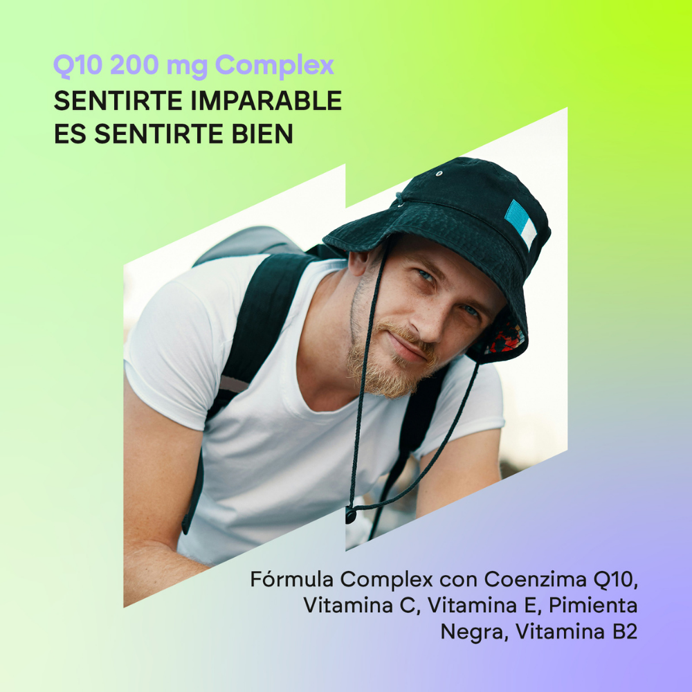 Nutralie Q10 Complex 250 mg con Vitamina C E y B2 Antioxidante 120 cápsulas