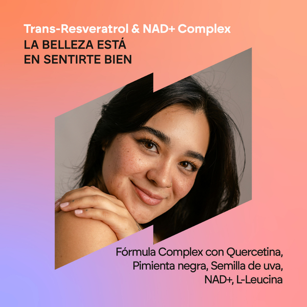 Nutralie Trans Resveratrol y NAD+ Complex Antioxidante y Antiedad 60 cápsulas