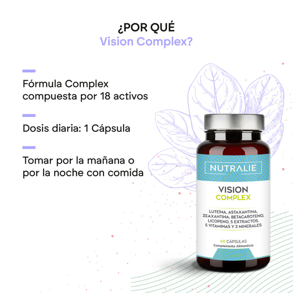 Nutralie Vision Complex de Luteína + Zeaxantina + Astaxantina Ojos 60 cápsulas