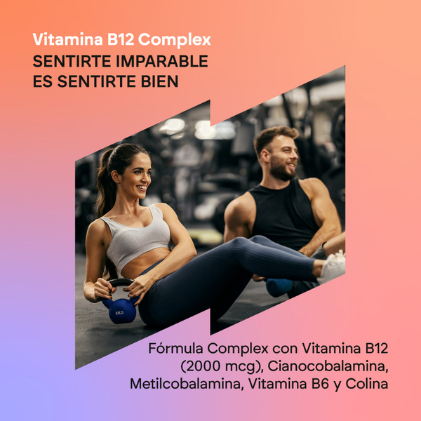 Nutralie Vitamin B12 Complex 2000 mcg reduz a fadiga 120 comprimidos