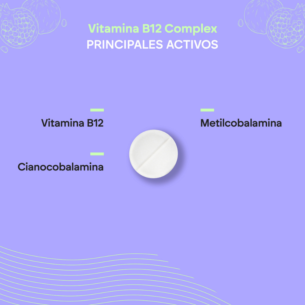 Nutralie Vitamina B12 Complex 2000  mcg reduce Cansancio 120 Comprimidos