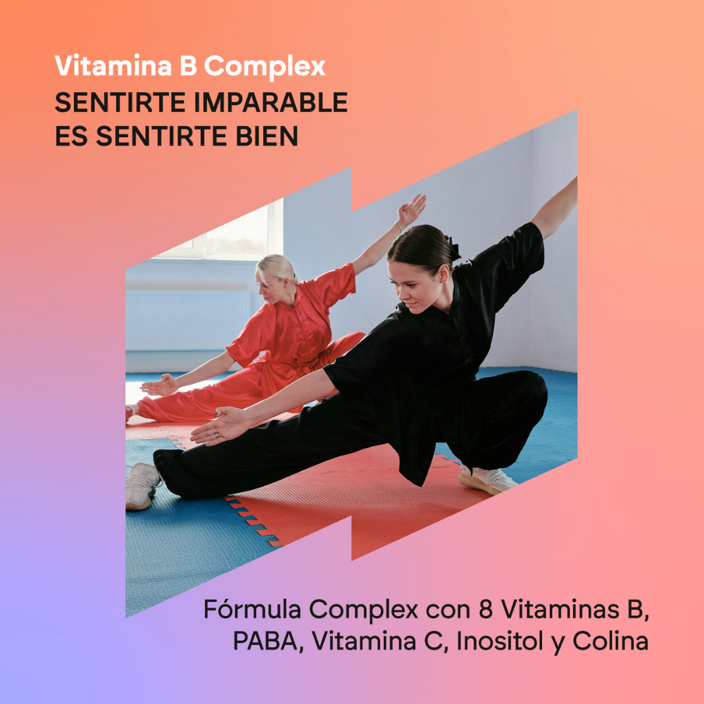 Nutralie Vitamina B Complex + Vit C + Colina + Inositol + PABA 90 cápsulas