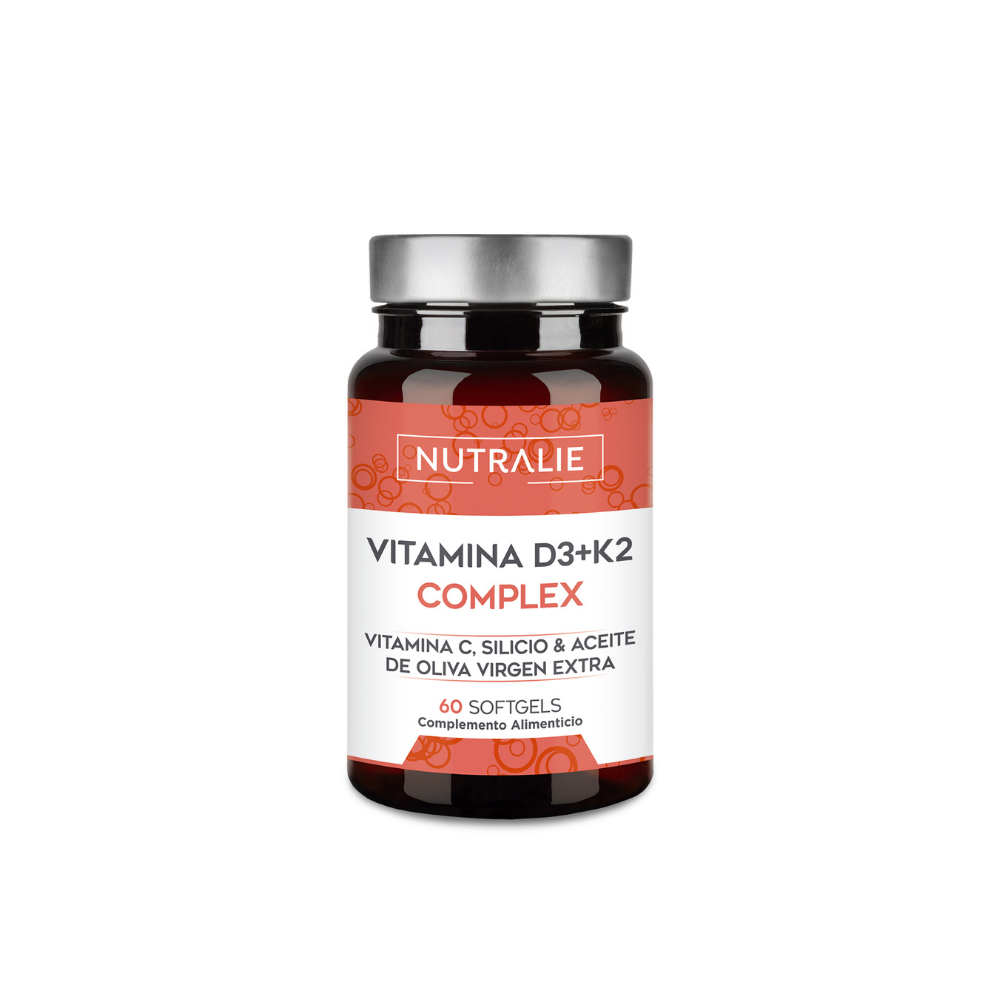 Nutralie Vitamina D3+K2 Complex 10000 UI + Vit C Músculos y Huesos 60 Softgels