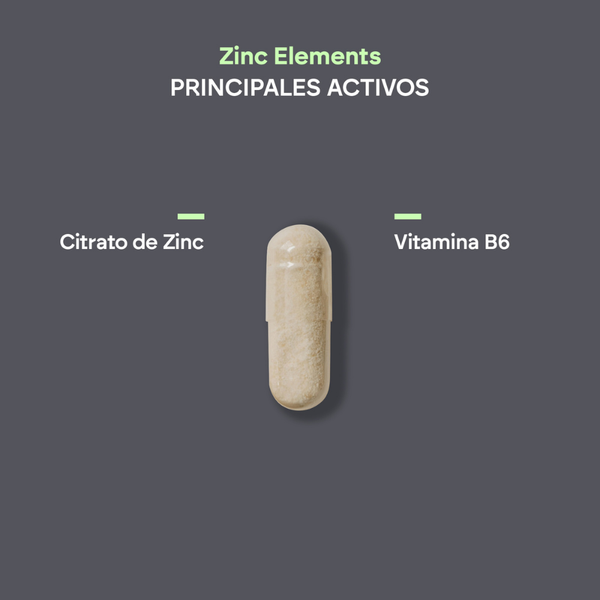 Nutralie Zinc con VItamina B6 para Piel, Acné y Pelo 100% Vegano 120 cápsulas