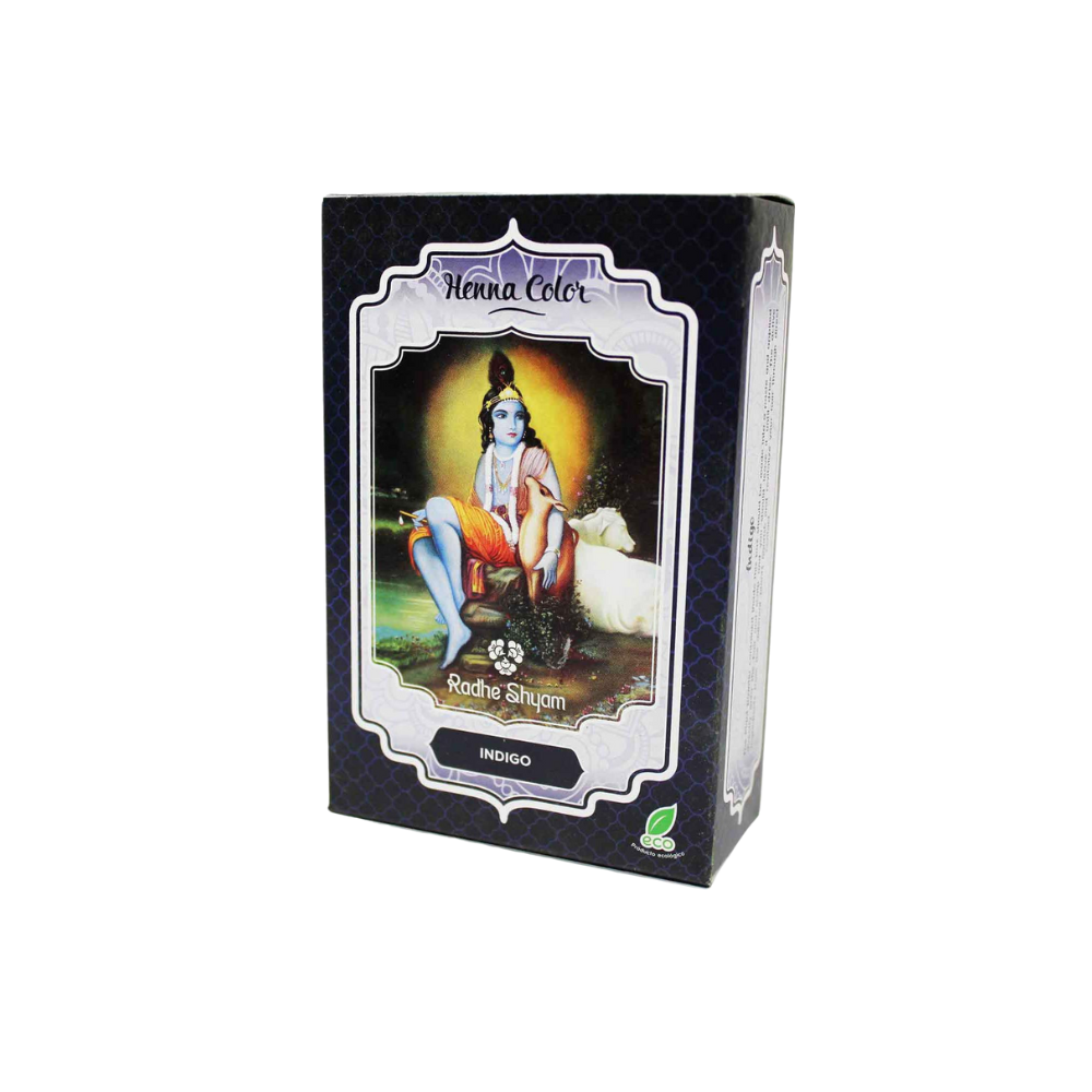 Radhe Shyam Spiritual Sky Henna Índigo Polvo Radhe 100 g