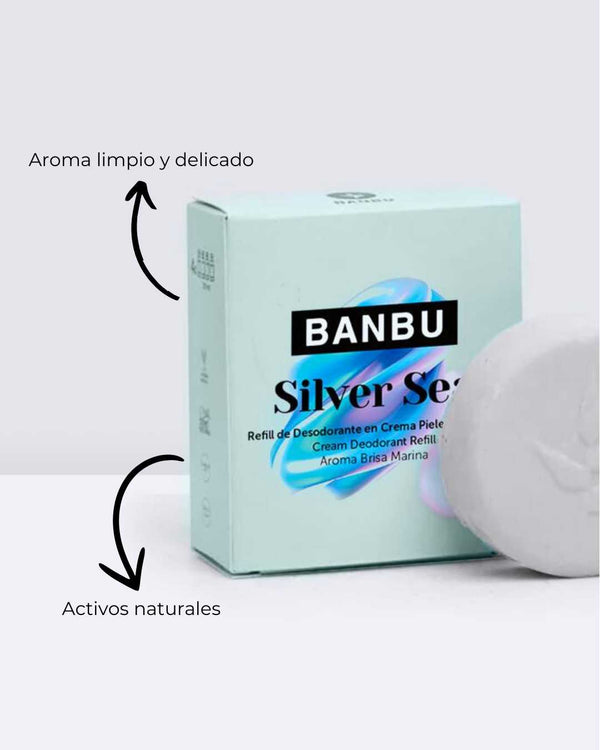Banbu Refill desodorante en crema Eco piel sensible Silver Sea 50 ml - 5