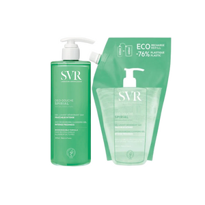 SVR Pack Spirial Deo Douche Gel limpiador desodorante + Recarga 2x400 ml