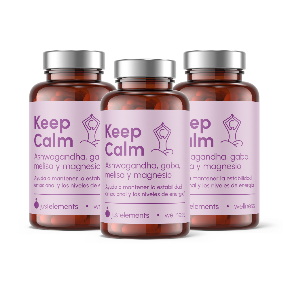 Pack 3 Ashwagandha con Magnesio Keep Calm de Just Elements Wellness