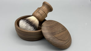 Hairfluencer The Bey Bol y brocha de afeitado de madera de nogal - 4