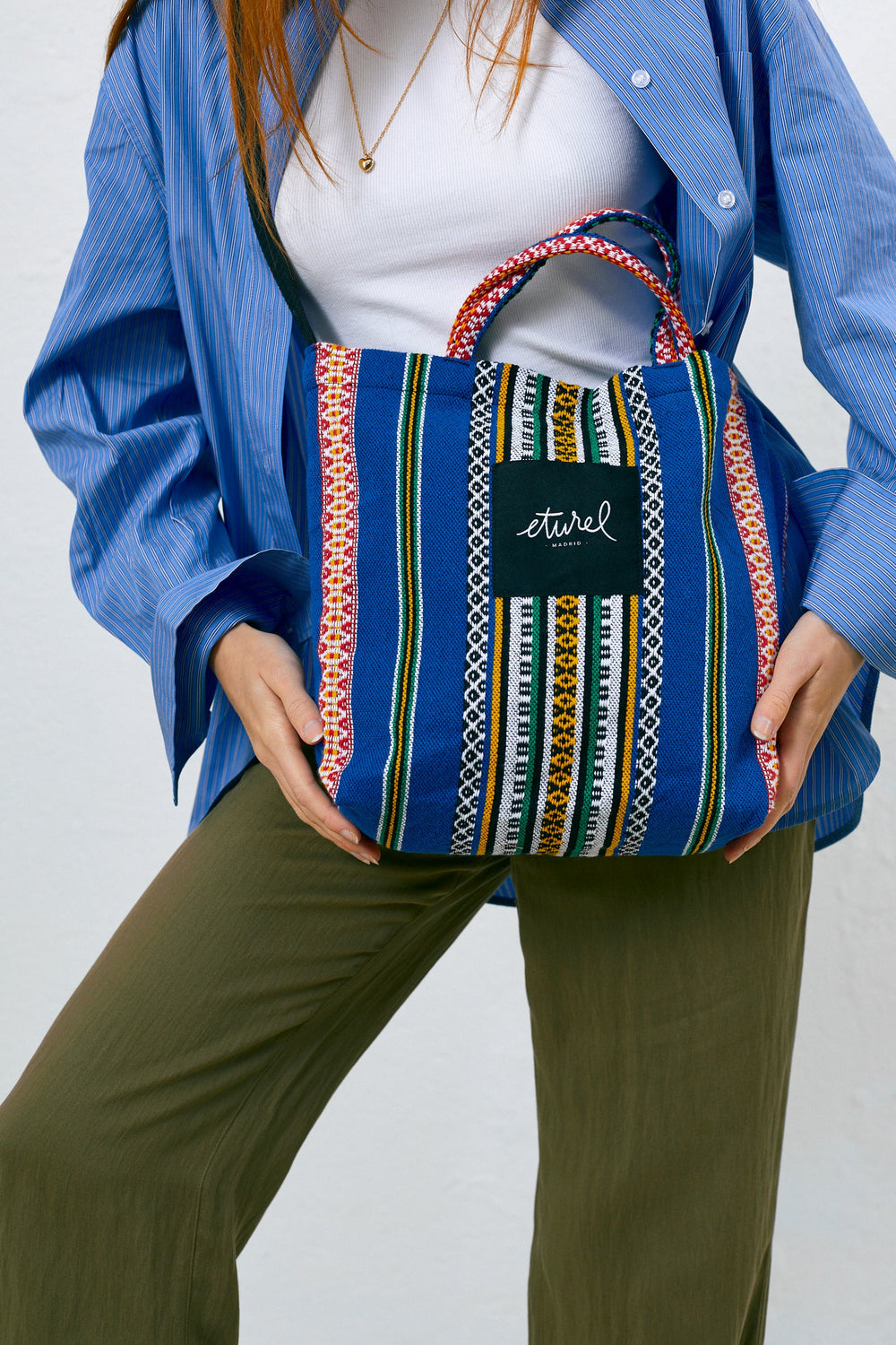 Eturel Bolso tote bag cruzada Granada azul