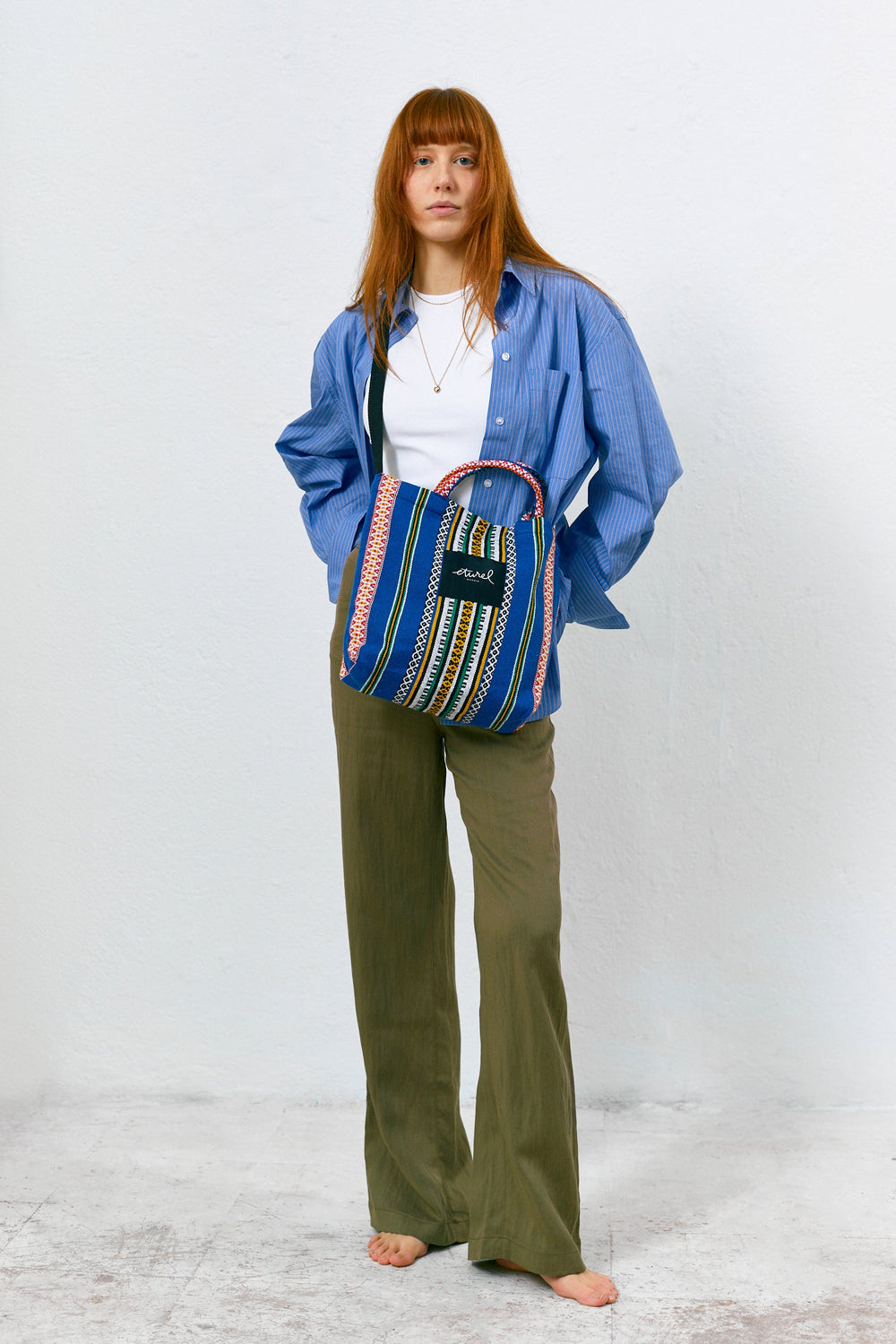 Eturel Bolso tote bag cruzada Granada azul
