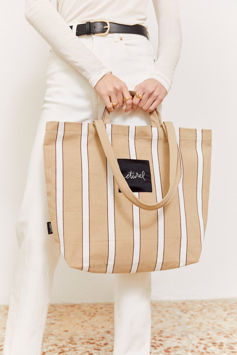 Eturel Bolso tote lona hamaca beige