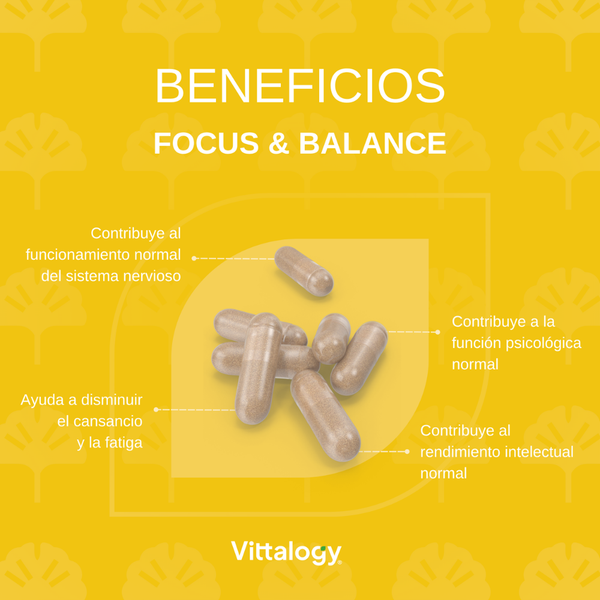 Vittalogy Focus and Balance 60 cápsulas