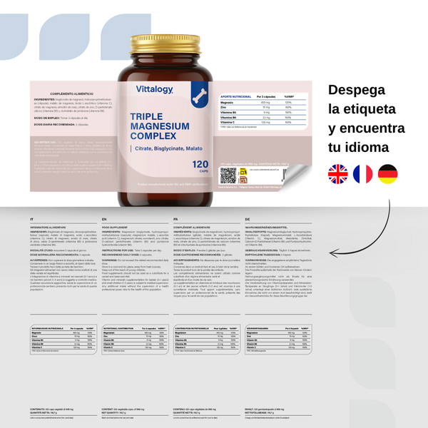 Vittalogy Triple Magnesium Complex 120 cápsulas