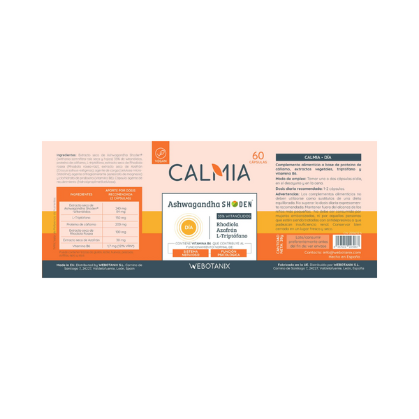 GPSR WeBotanix Calmia Día 60 cápsulas
