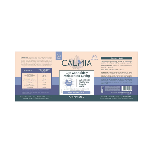 GPSR WeBotanix Calmia Noche 60 cápsulas