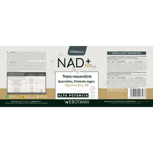 WeBotanix NAD+Resveratrol Fórmula 60 cápsulas