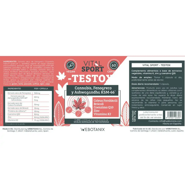 WeBotanix Testox Vital Sport 60 capsulas
