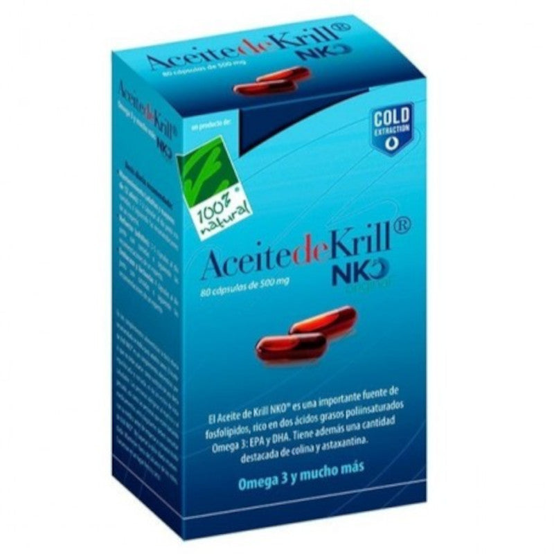 Cien X Cien Natural Aceite de Krill NKO 80 cap de 500 mg