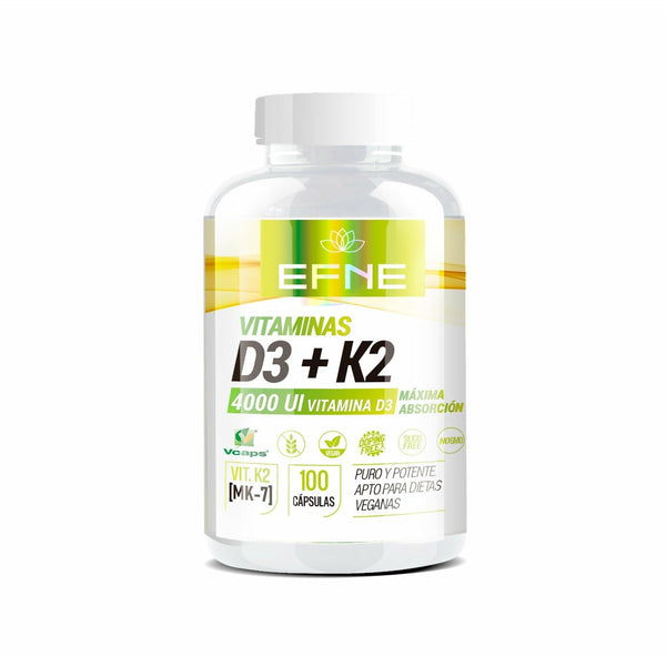 Efne Vitamina D3 + K2 4000 UI con MK-7 natural