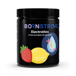 Bornstrong Electrolitos fresa limón polvo 300 g