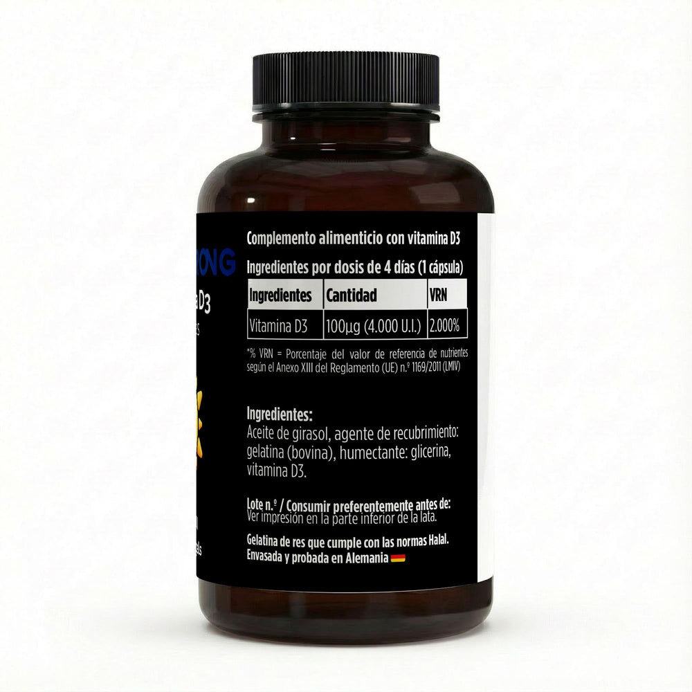 Bornstrong Vitamina D3 4000 UI 180 cápsulas blandas