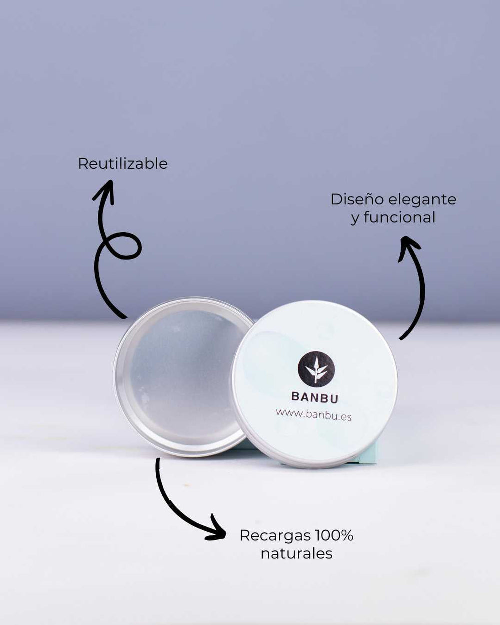 Banbu Lata de aluminio reutilizable 60 ml