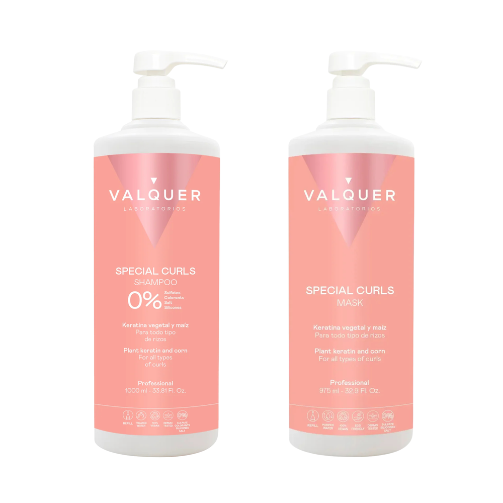 Valquer Pack Método Curly - Champú y Mascarilla - 1975 ml