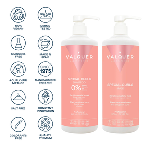 Valquer Pack Método Curly - Champú y Mascarilla - 1975 ml - 2